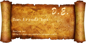 Dan Erzsébet névjegykártya