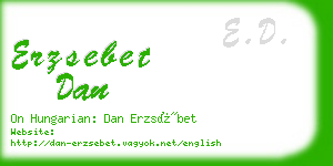 erzsebet dan business card